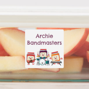 Süße Jam-Session-Cartoon-Musiker personalisiert Etiketten