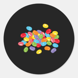Süße Jelly Beans Candy Liebhaber Tee Oster Foodie  Runder Aufkleber