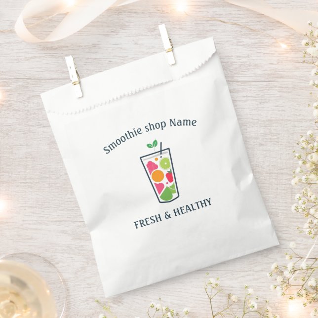 Süße Joghurt-Smoothies Fruchtsaft Bar Shop Geschenktütchen (Ausgeschnitten)