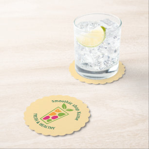 Süße Joghurt-Smoothies Fruchtsaft Bar Shop Untersetzer