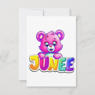 Süße Junee-Bären-Illustration Dankeskarte