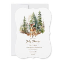 Süße junge Reh-Baby-Shower-Einladung