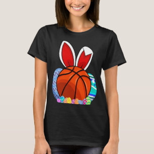 Süße Jungen Basketball Osterei Hase T-Shirt