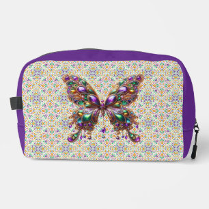 Süße, juwelenbesetzte Mardi-Gras-Schmetterling Waschbeutel