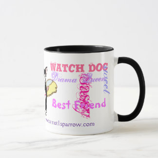 Süsse K-9 mit einer Ursachen-Tasse Tasse