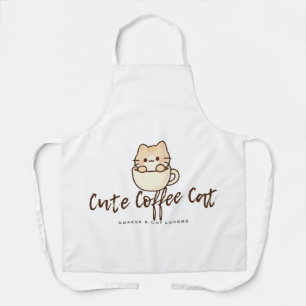 Süße Kaffee-Katzen-Schürze – Lustige Kaffeeliebhab Schürze