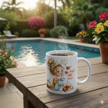 Süße Kaffeeliebhaber-Tasse | Cozy Girl Design