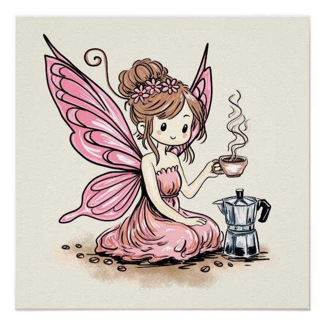 Süße Kaffeeverhexte Poster (Vorderseite)