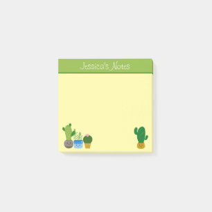 Süße Kakteen Sukkulenten Pflanzen Liebhaber Person Post-it Klebezettel