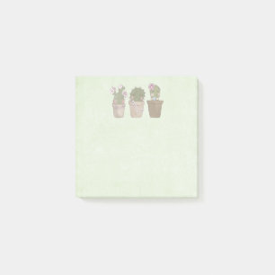 Süße Kaktus-Mädchen mit Schmuck Post-it Klebezettel