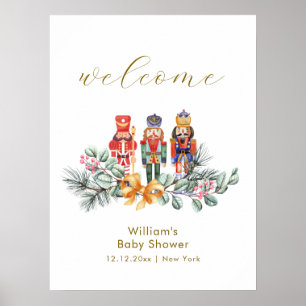 Süße Kälte draußen Nussknacker-Baby-Party-Willkomm Poster