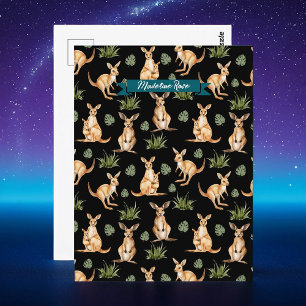 Süße Känguru-Postkarte Australisches Wildtier-Ge Postkarte