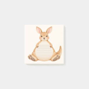 Süße Känguru-Wasserfarbe Liniierte Haftnotizen Post-it Klebezettel