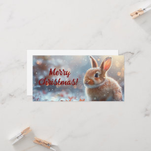 Süße Kaninchen-Weihnachtsgrüße Karte