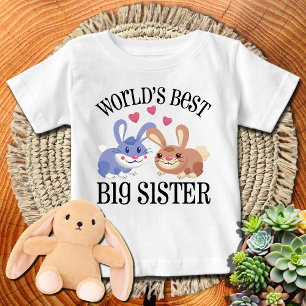 Süße Kaninchen Weltbeste große Schwester Baby T-shirt