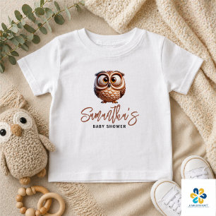 Süße Karikatur Eulen-Baby- Boy-Shower Baby T-shirt