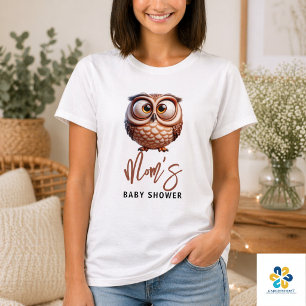 Süße Karikatur Eulen-Baby- Boy-Shower T-Shirt