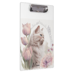 Süße Kätzchen Blumen Clipboard Klemmbrett
