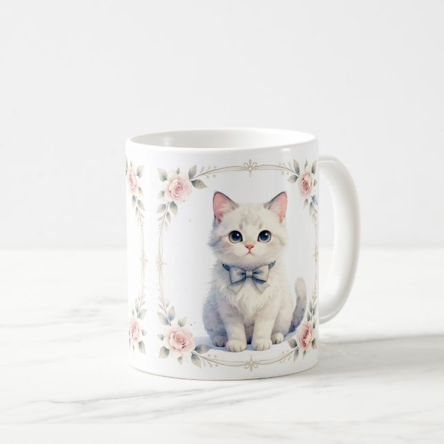 süße Kätzchen-Kaffeetasse Kaffeetasse (VorderseiteRechts)