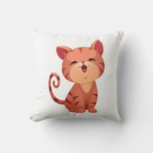 Süße Kätzchen Orange Tabby Tiger Katze Kitty Mama Kissen