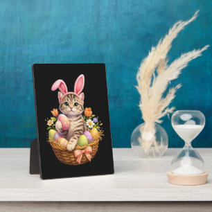 Süße Kätzchenliebhaber Frohe Ostern Katze Fotoplatte