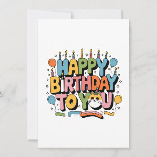 Süße Katze Alles Gute zum Geburtstag Dankeskarte