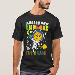 Süße Katze Astronaut Zurück zur Schule Bereit zu e T-Shirt
