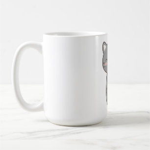 Süße Katze Boba Milchtee Niedliche Graue Tabby-Kät Kaffeetasse