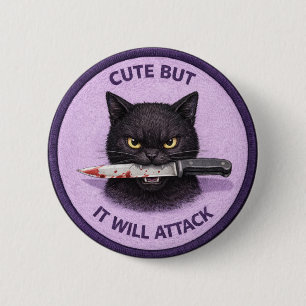 Süße Katze Button