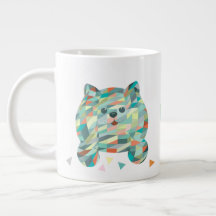 Süße Katze Dreieckig Vintage