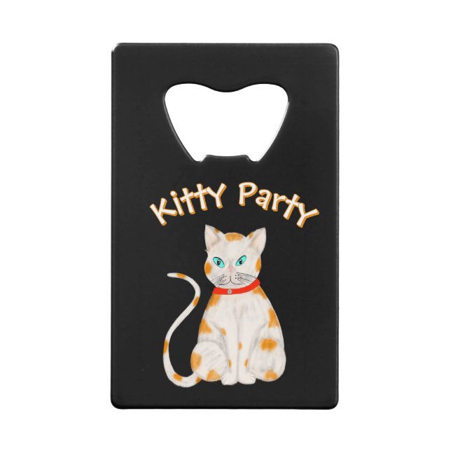 Süße Katze Edelstahl Flaschenöffner (Vorderseite)