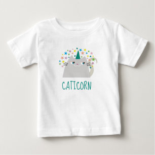 Süße Katze Einhorn Baby T-shirt