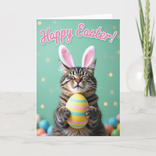 Süße Katze Frühlingsfest-Grußkarte Karte