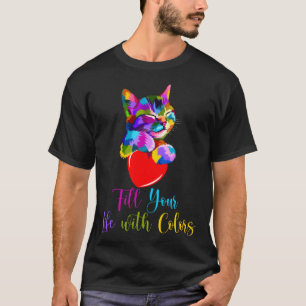 Süße Katze für Kätzchen Bunte Kitty Adoption Mama T-Shirt