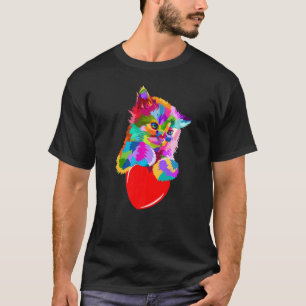 Süße Katze für Kätzchen  Bunte Kitty Adoption T-Shirt