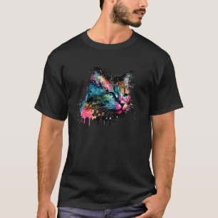 Süße Katze für Kätzchen Farbige regenbogenfarbene T-Shirt
