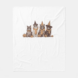 Süße Katze Halloween Kitty Halloween Tier Haustier Fleecedecke