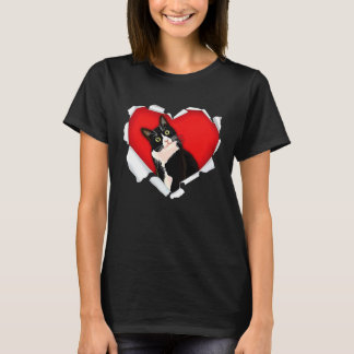 Süße Katze Herz Kätzchen Grafik Männer Frauen T-Shirt