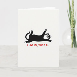 Süße Katze, ich liebe dich, das ist alles Karte