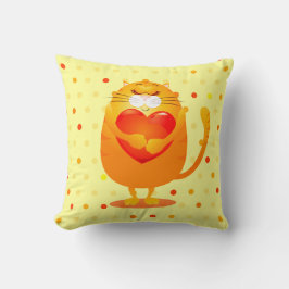 Süße Katze in Liebe, Kissen