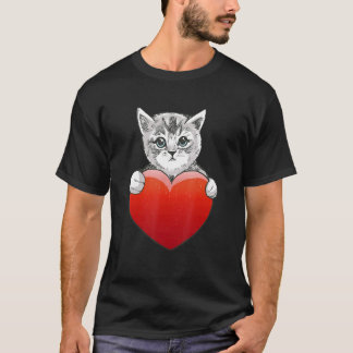 Süße Katze Kätzchen Liebe Katze Katze Rettung Adop T-Shirt