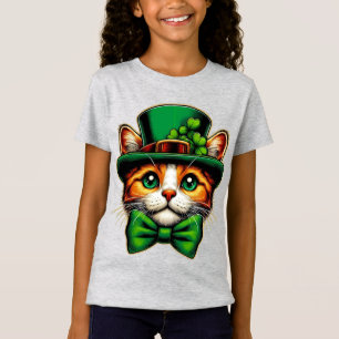 Süße Katze/Kätzchen St. Patrick's Day T-Shirt