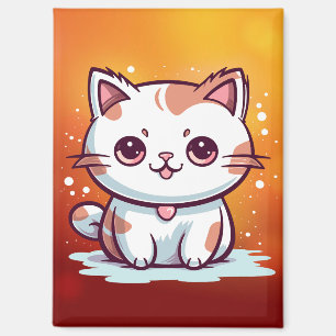 Süße Katze Kawaii Stil Clipart Magnet