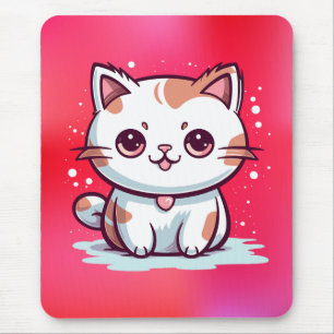 Süße Katze Kawaii Stil Clipart Mousepad