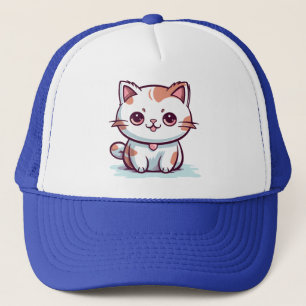 Süße Katze Kawaii Stil Clipart Truckerkappe