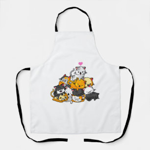 Süße Katze Kitty Haufen Katzen Anime Kawaii Neko G Schürze