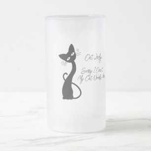 Süße Katze, Liebe Katze, Katzenlady, Modern, Einfa Mattglas Bierglas