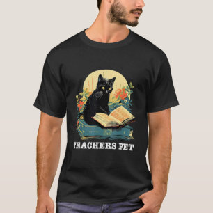 Süße Katze liest Buch Lehrer Liebling Bibliothekar T-Shirt