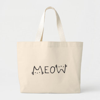 Süße Katze MEOW-Tasche Jumbo Stoffbeutel