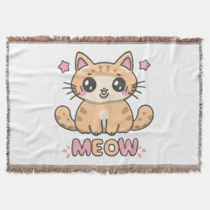 süße Katze miaut Decke